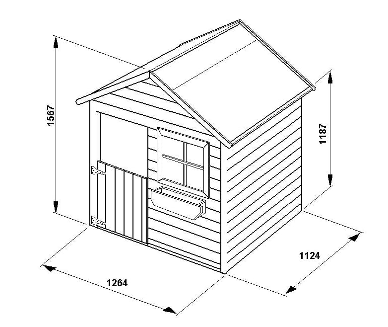 Domek z drewna Mteusz - wymiary